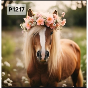 Panel poliester wodoodporny oxford na TORBĘ - KON/KUCYK P1217  NA ZAMÓWIENIE