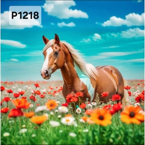 Panel poliester wodoodporny oxford na TORBĘ - KON/HORSE P1218  NA ZAMÓWIENIE