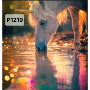 Panel poliester wodoodporny oxford na TORBĘ - JEDNOROŻEC/UNICORN P1219  NA ZAMÓWIENIE