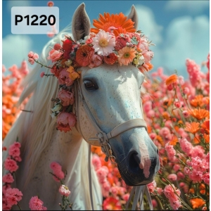 Panel poliester wodoodporny oxford na TORBĘ - KON/HORSE P1220  NA ZAMÓWIENIE