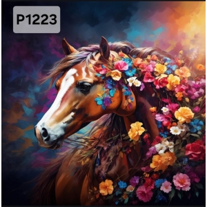 Panel poliester wodoodporny oxford na TORBĘ - KON/HORSE P1223  NA ZAMÓWIENIE