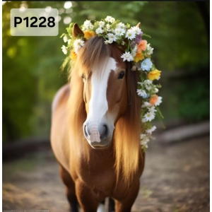 Panel poliester wodoodporny oxford na TORBĘ - KON/HORSE P1228  NA ZAMÓWIENIE