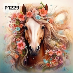 Panel poliester wodoodporny oxford na TORBĘ - KON/HORSE P1229  NA ZAMÓWIENIE