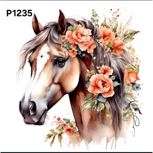 Panel poliester wodoodporny oxford na TORBĘ - KON/HORSE P1235  NA ZAMÓWIENIE