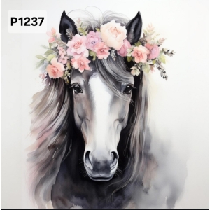 Panel poliester wodoodporny oxford na TORBĘ - KON/HORSE P1237  NA ZAMÓWIENIE