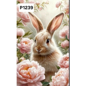 Panel poliester wodoodporny oxford na TORBĘ - KROLIK P1239  NA ZAMÓWIENIE