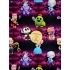 Dresówka pętelka nadruk cyfrowy - BRAWL STARS FUKSJA