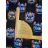 Singiel jersey cyfrowy z elastanem- STITCH NA CZARNYM KOLOROWE KLEKSY